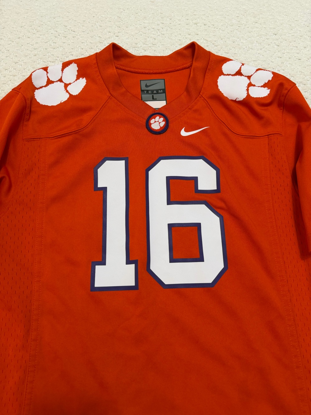 Nike Trevor Lawrence #16 Clemson Tigers Football Jersey Orange Youth Large - Picture 2 of 6